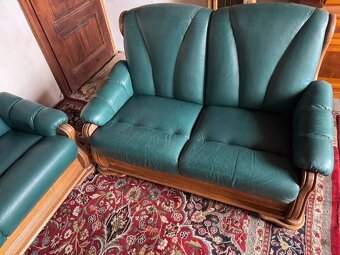 Dubová rustikální kožená souprava 3+2+1,3332 - 3