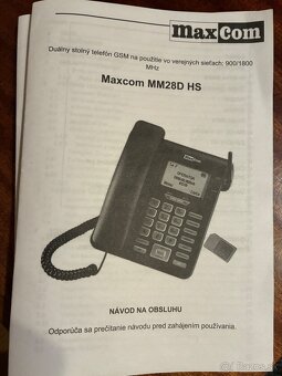 Stacionárny mobilný telefôn:Maxcom MM28D HS - 3