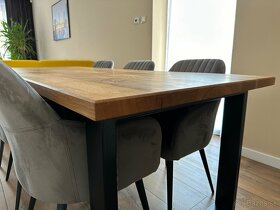 Dubový jedálenský stôl, masív 220cm x 90cm - 3
