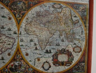 Obraz z puzzle 2000 ks s motívom historickej mapy, zarámovan - 3