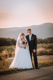 Svadobné šaty s vlečkou č. 42 - 46 - 3