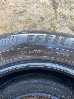Predám letné Pneu  215/55r17 5mm - 3