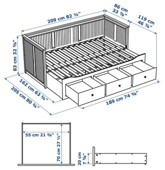 IKEA HEMNES rozkladacia postel - 3