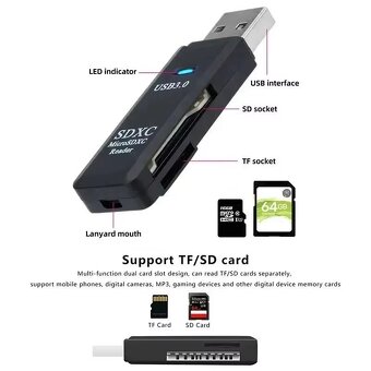 USB 3.0 čítačka pamäťových kariet - 3