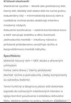 Nastaviteľný stolík na HomeOffice - Nový - 3