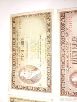 BANKOVKY 500 KČS, 1946, RŮZNÉ SÉRIE, NEPERFOROVANÉ - 3