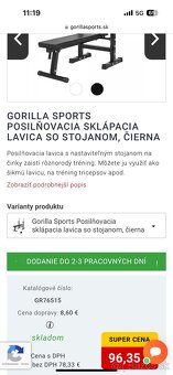 Posilňovania lavička - 3
