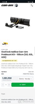 Oceľová radlica Can-Am ProMount Kit - 168cm (G2, G2L, G2S) - 3