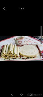 Vianočné oplátky a trubičky slané oplátky - 3