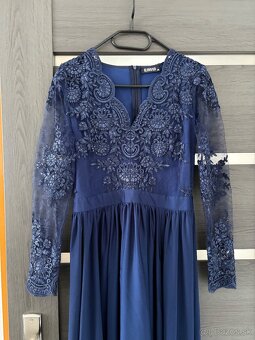 Modré spoločenské šaty 40/M - 3