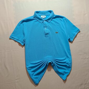 Lacoste svetlomodrá polokošeľa s krátkym rukávom tričko M - 3