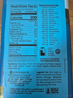 Sunwarrior Protein Warrior Blend Natural 750g - 3