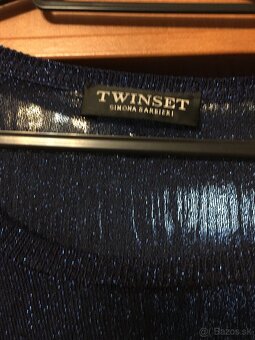 TWINSET-Simona Barbieri originál lurexovy svetrik S/M - 3