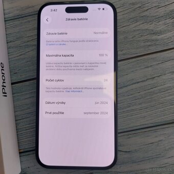 iPhone 15 128GB čierny, 100% batéria - 3