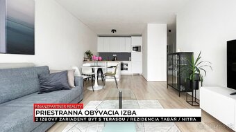 Prenájom - zariadený 2 izbový byt, Rezidencia Tabáň, Nitra - 3