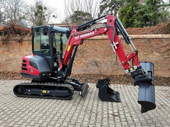 pasové rýpadlo Yanmar SV26 minibager + powertilt hlavica - 3