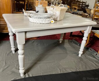 jedalensky stol, masiv, suflik, seda farba, bazar, v 77 cm, - 3