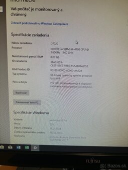 Stolné pc Intel Core i7 3.6GHz ,8 GB RAM, 500GB - 3