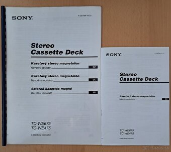 Predám kazetový stereomagnetón Sony TC-WE475 - 3