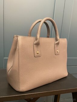 Sivá kožená kabelka Furla - 3