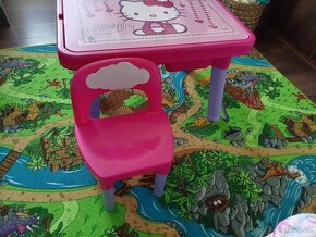 Detsky stolik s úložným priestorom a stolička Hello kitty - 3