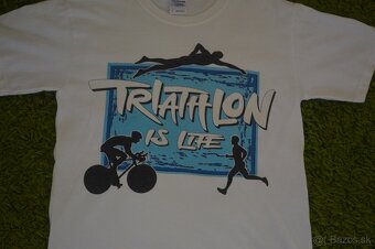 Kvalitné tričko biele triatlon - 3