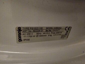 Práčka Gorenje SLIM A+++ (možný dovoz) - 3