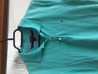 TOMMY HILFIGER originál azurove damske polotricko S/M - 3