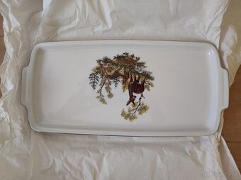 2 šálky s podnosom s poľovníckym motívom - český porcelán - 3