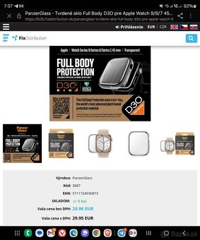 Panzer glass na apple watch 9 8 7 +skla a folia 30e - 3