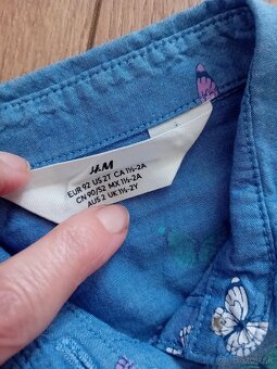 Riflové šaty, H&M, velk. 92 - 3