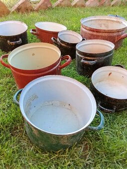 Hrnce,smaltované hrnce,pokrievky - 3