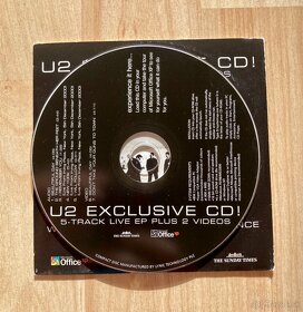 U2 : EXCLUSIVE CD : 5-Track EP + 2 Videos  -  Promo CD - 3