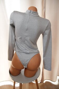 Šedo biely body top, XS/S - 3