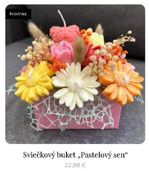 Sójové sviečky, kytice zo sviečok, darčekové boxy - 3