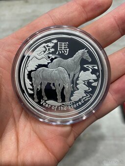 3 x strieborna minca set 3.5 OZ 2014- LUNAR Kon - 3