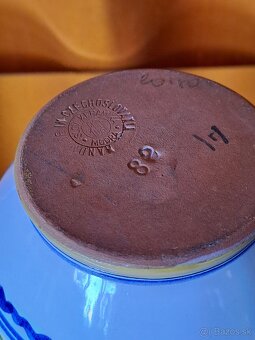 Váza - Modranská keramika s folklórními motivy, značená - 3