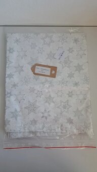 Bielo-strieborný obrus - pevná dobrá látka - 3