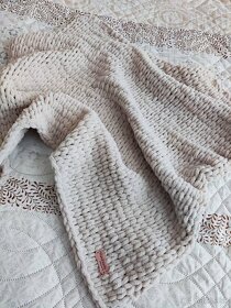 NOVÁ Béžová deka z Alize Puffy Fine - 3