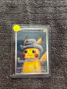 Pokemon Pikachu grey felt hat Van gogh promo unsealed - 3