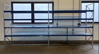 Kovový policovy regál, priemyselný profi nosnosť 450kg - 3