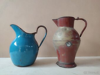 Starožitné smaltované džbány. - 3