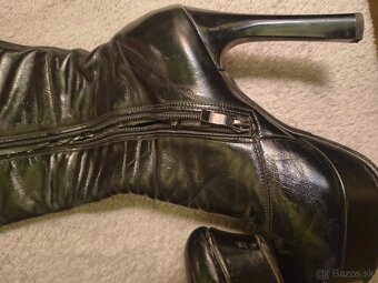 Kožené Čižmy na platforme veľ.39 ( širšie lýtka ) - 3