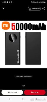 Na predaj powerbanka xiaomi 50000mah 3x nabíjania. - 3