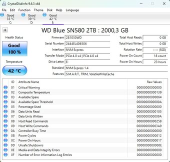 Western Digital Blue SN580 2TB, M.2 2280, NVMe - 3