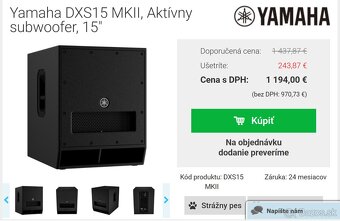 15" Aktívby subwoofer Yamaha DXS15-MK2 - 3