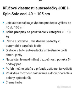 Autosedačka Joie i-Spin safe coal - 3