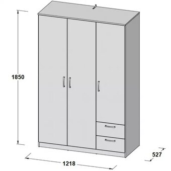 Skriňa Niko 122x185cm - 3