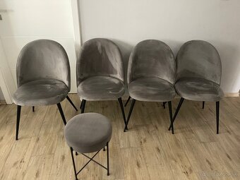 Jedalenske stolicky + taburet - 3