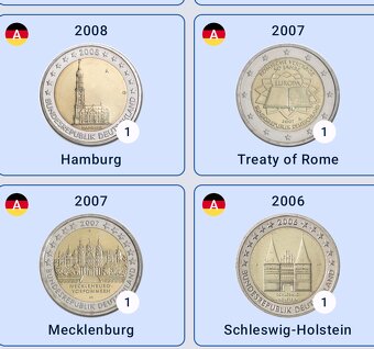 Sada nemeckých mince kompet - 3